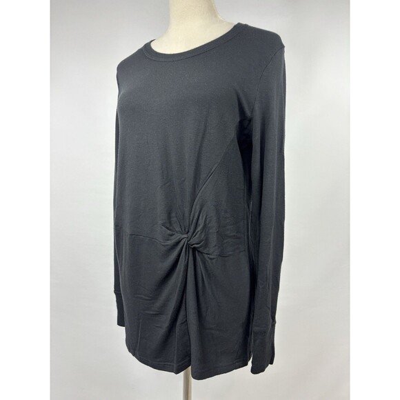 Athleta Nirvana Twist Clarity Sweatshirt Tunic Black Small Long Sleeve - Picture 2 of 10